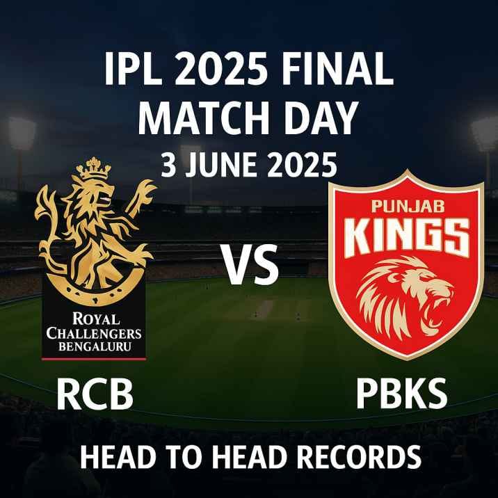 IPL 2025 FINALS: RCB vs PBKS Head to Head Records , Schedule and Timings